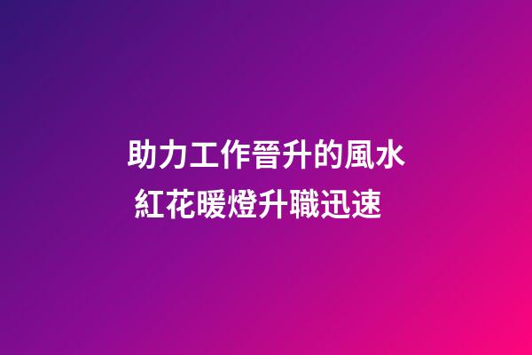 助力工作晉升的風水 紅花暖燈升職迅速